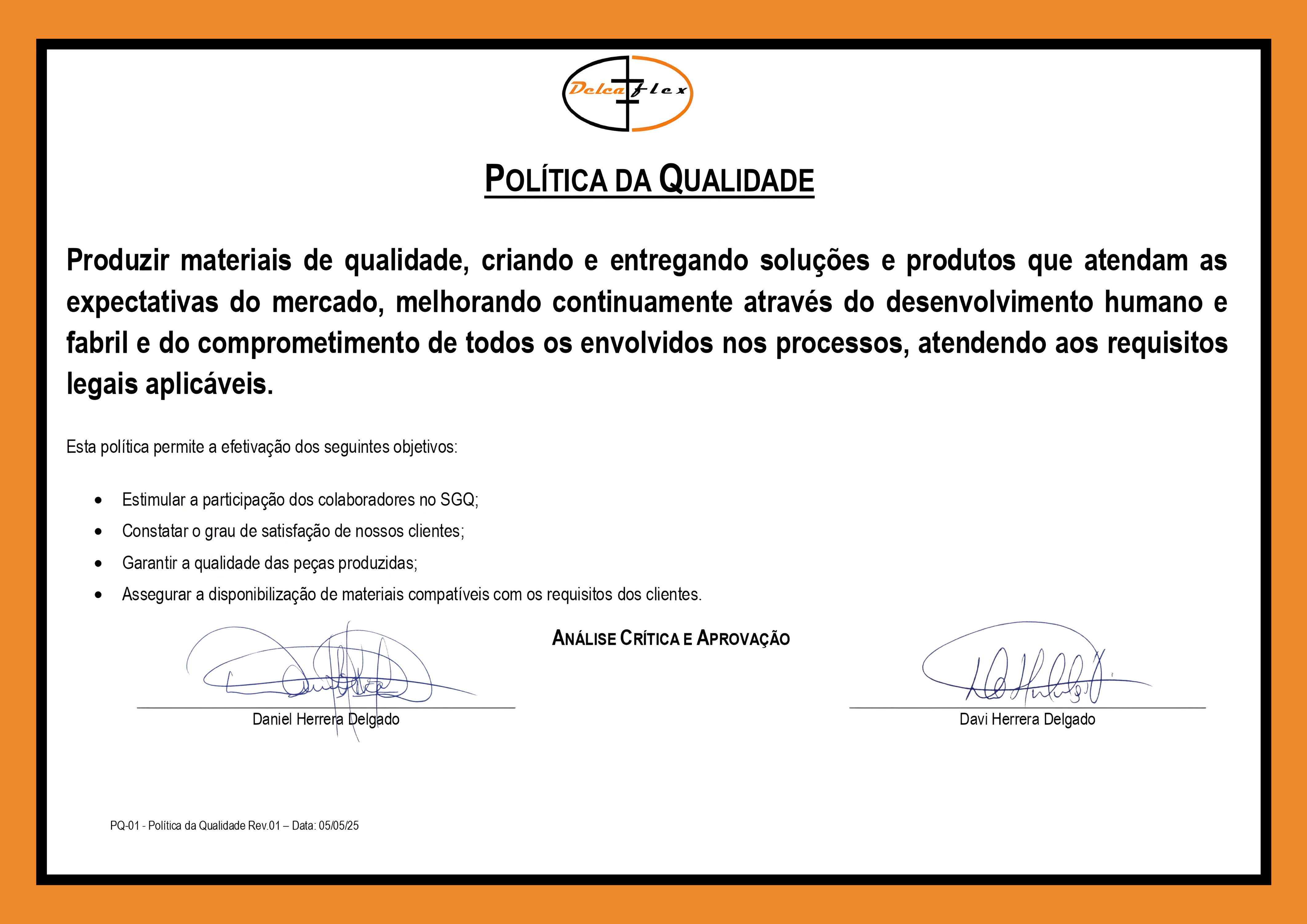 Política da Qualidade